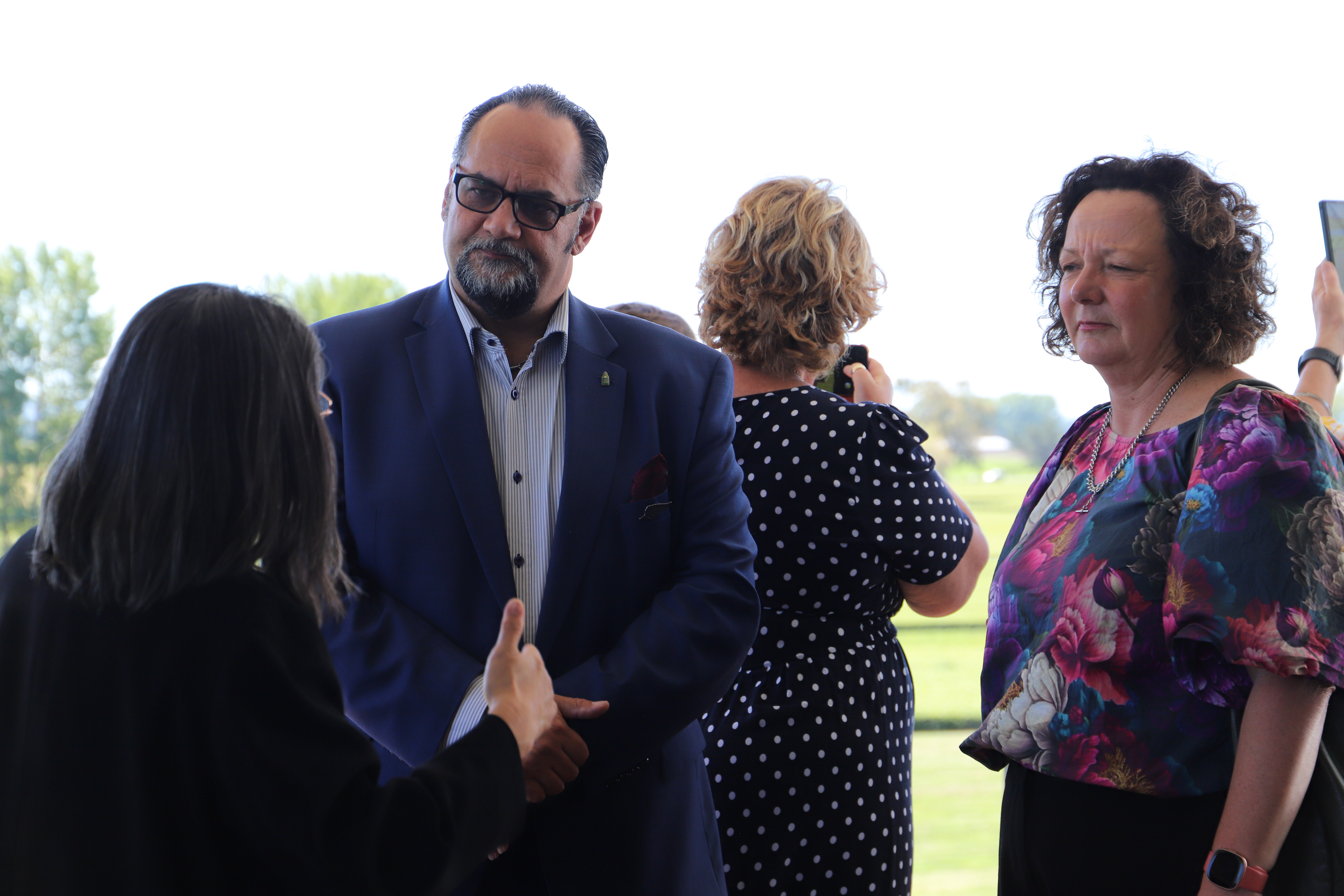 Gigi Crawford, Mayor Aksel and Lisa Marcroft
