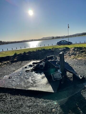 Lake Puketirini toilets Huntly burnt down
