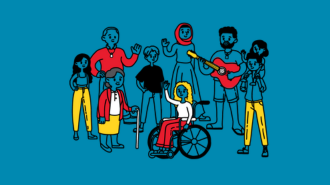 Illustration of varied community