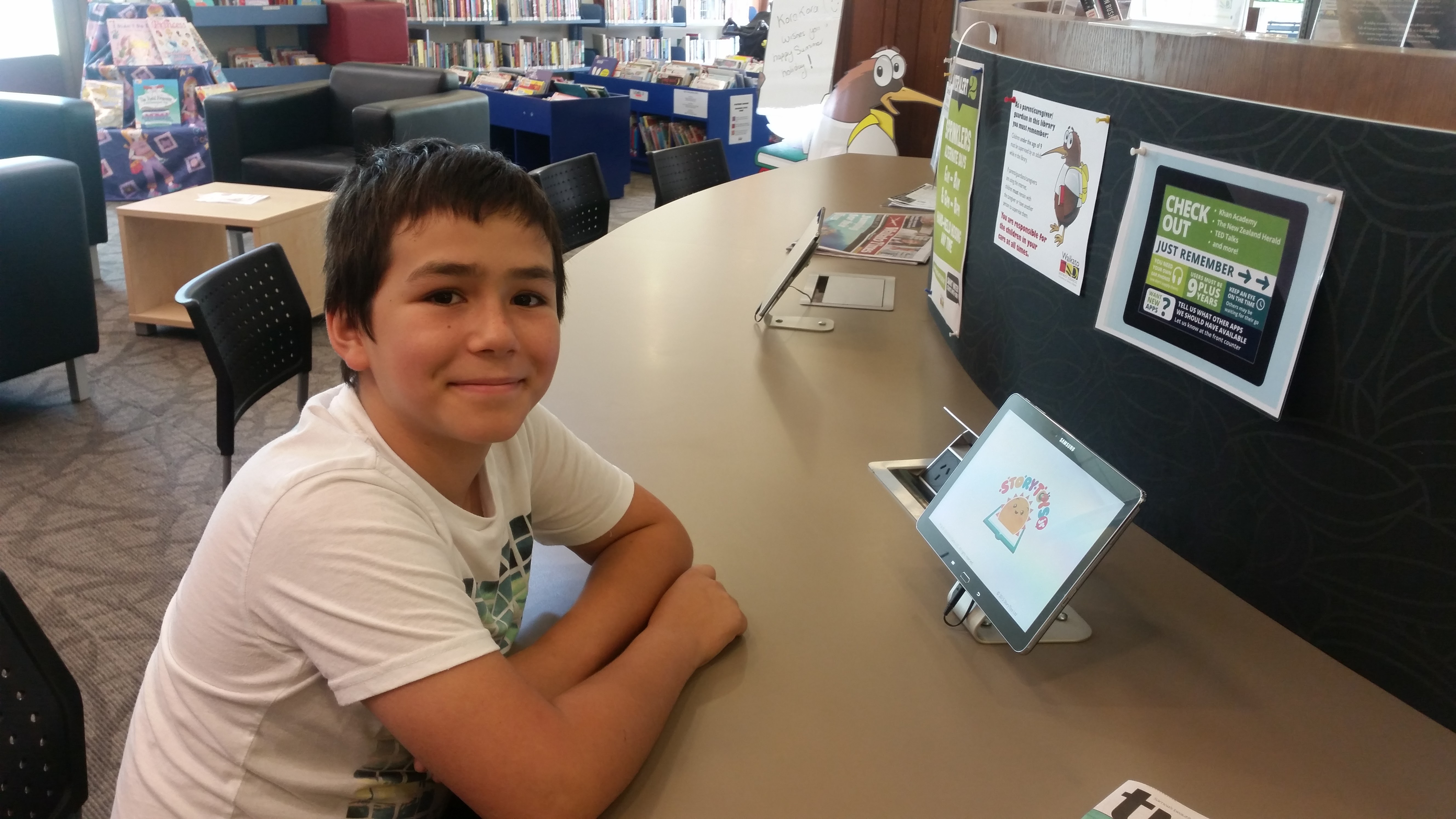 Danny Laurenson at Te Kauwhata library