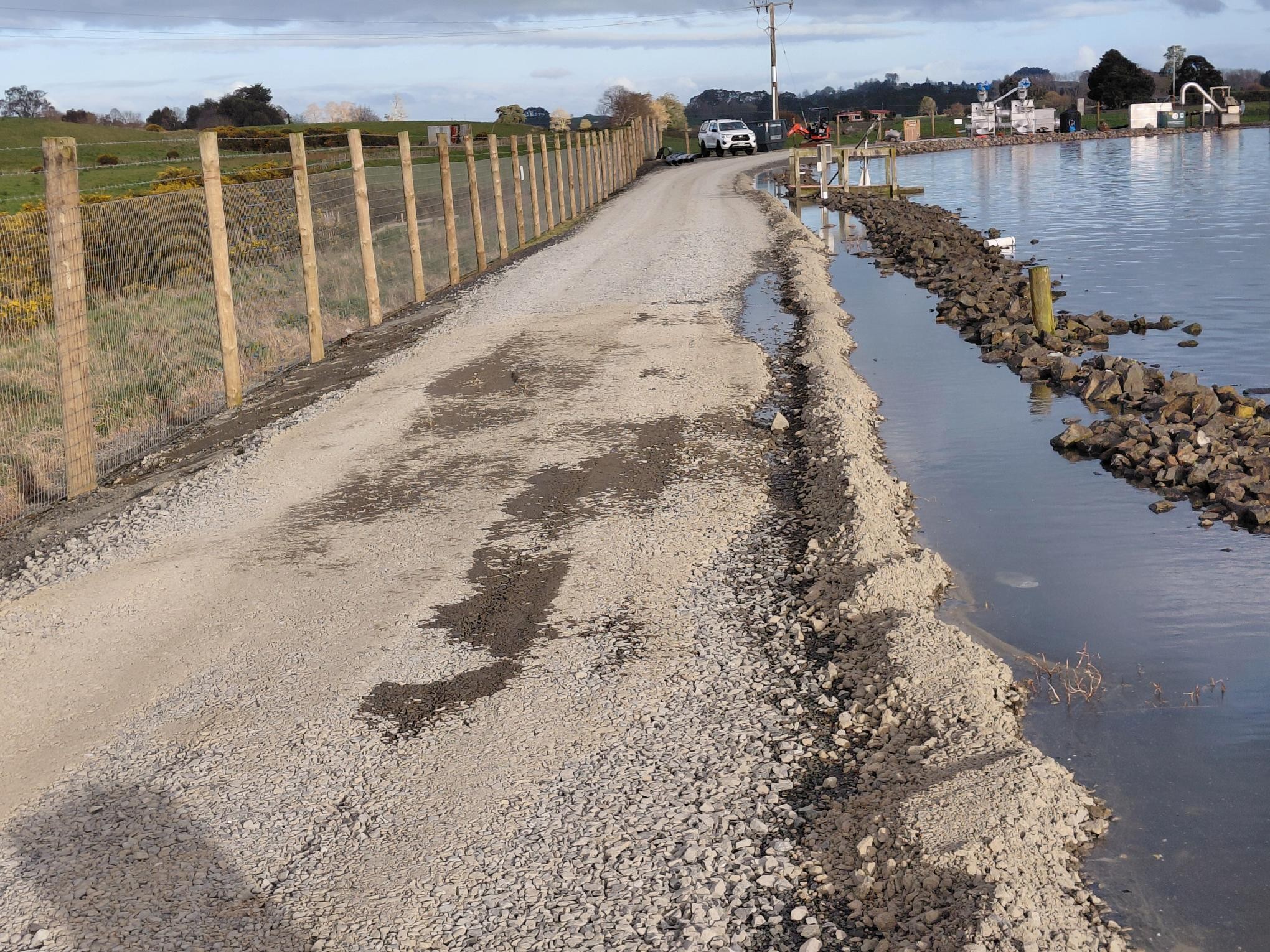 Gravel added to stop the overflow.