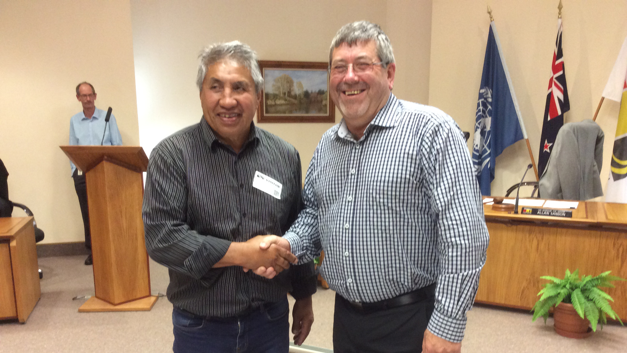 M Gillett with A Sanson - crop of 0129