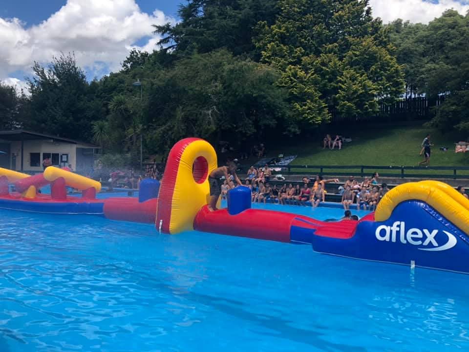 Inflatable in the Ngaaruawaahia Swimming Pool