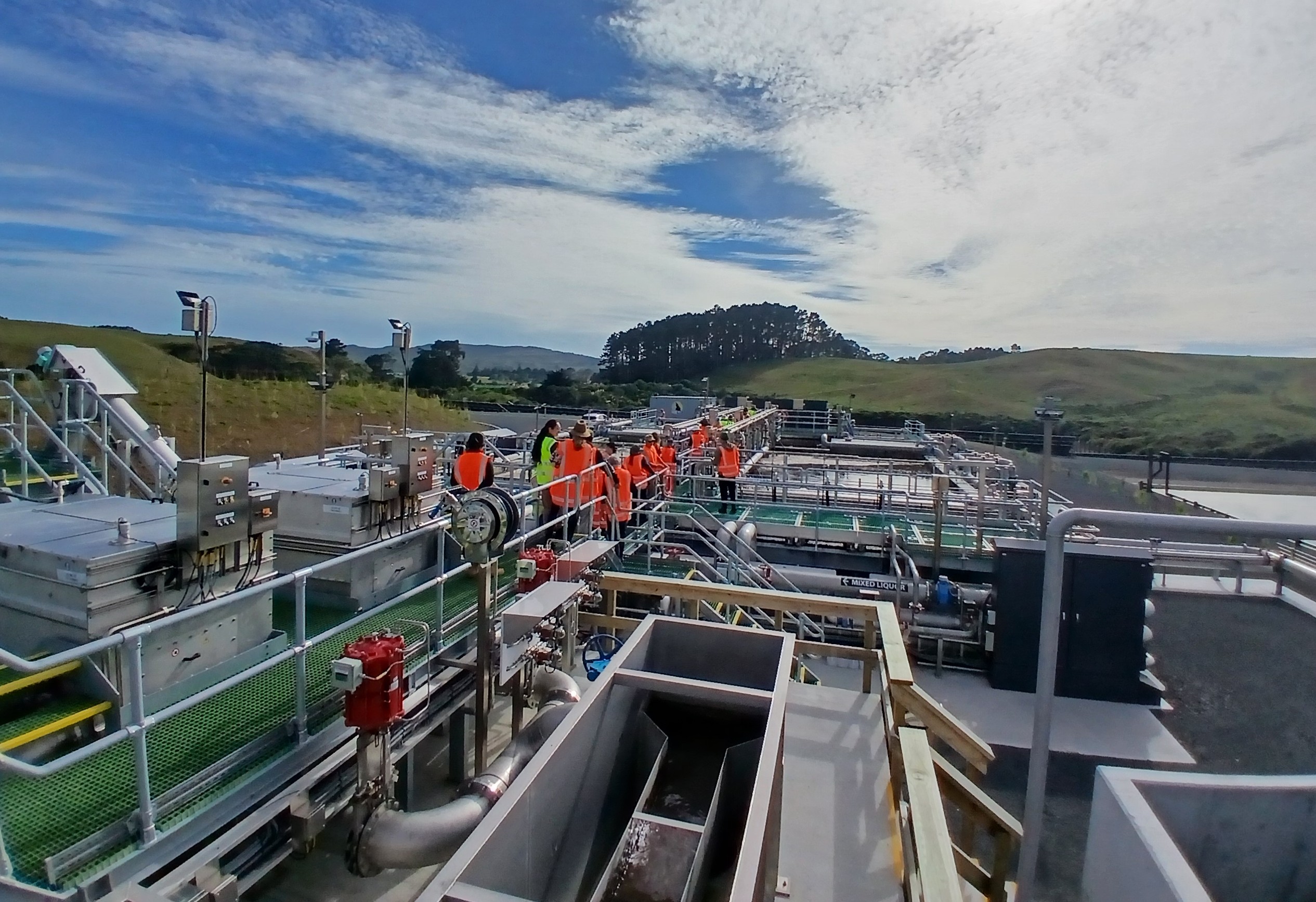 Community members on a tour of the Raglan WWTP
