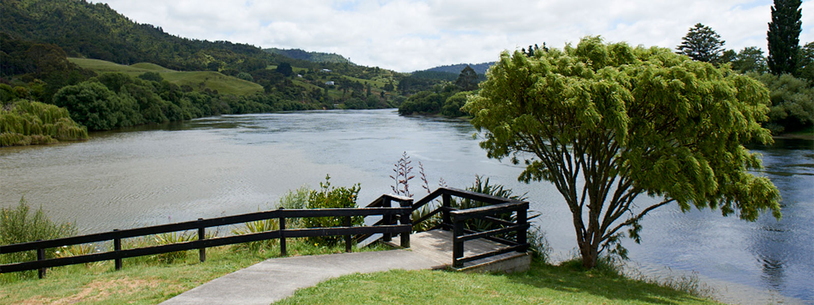 River running through Ngaruawahia